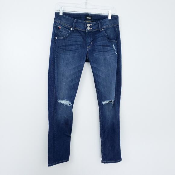 Hudson Collin Flap Skinny Jeans Destroyed Distress - Picture 1 of 4